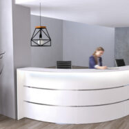 Comptoir arrondi BARI, (L)3.320 x (P)1.800 mm