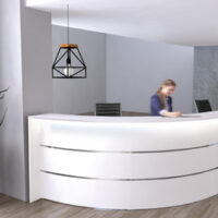 Comptoir arrondi BARI, (L)3.320 x (P)1.800 mm