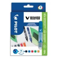 PILOT Set de 5 marqueurs tableaux Blancs V Board Master pointe ogive Begreen