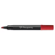 PERGAMY Marqueur permanent pointe ogive corps plastique encre Rouge à base d'alcool