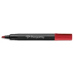 PERGAMY Marqueur permanent pointe ogive corps plastique encre Rouge à base d'alcool