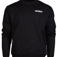 SWEAT-SHIRT SEC NOIR AVEC IMPRIMÉ