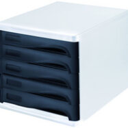 helit Module de classement "the wave", 5 tiroirs, blanc/noir