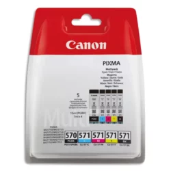 CANON Pack Jet d'encre CLI-571 Cyan/Magenta/Jaune/Noir + pgi-570 Noir