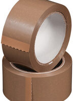 Ruban adhésif d'emballage, PVC, 50 mm x 66 m, marron