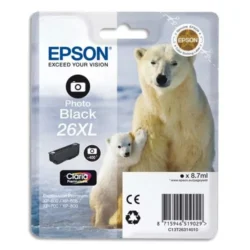 EPSON Cartouche Jet d'Encre Claria Premium Noir Photo (XL) ''Ours Polaire'' - C13T26314012