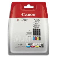 CANON Multipack Jet d'encre Noire, Cyan, Magenta, Jaune 6509B008