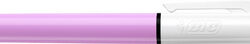 BIC Stylo à bille rétractable 4 Colours Fun, rose/blanc