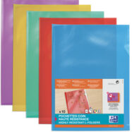 Oxford Pochettes-coin haute résistance, A4, en PVC, 0,15 mm