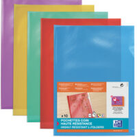 Oxford Pochettes-coin haute résistance, A4, en PVC, 0,15 mm