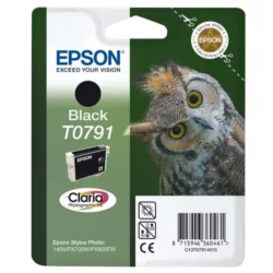 EPSON Cartouche Jet d'Encre Claria Noir ''Chouette'' (T0791) - C13T07914010