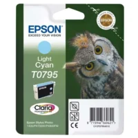 EPSON Cartouche Jet d'Encre Claria Cyan clair ''Chouette'' (T0795) - C13T07954010