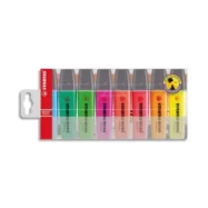 STABILO BOSS ORIGINAL surligneur pointe biseautée - Pochette de 8 surligneurs fluo - Coloris assortis