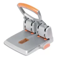 RAPID Perforateur 4 trous HDC 150 DUAX. Capacité 150 feuilles. Argent/Orange.