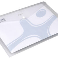 Rexel Pochette à documents, A4, PP, transparent avec poche à cartes de visite sur le devant