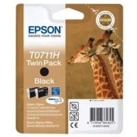EPSON Cartouche Jet d'Encre DURABrite Ultra Double pack Noir (HC) ''Girafe'' (T0711H) - C13T07114H10