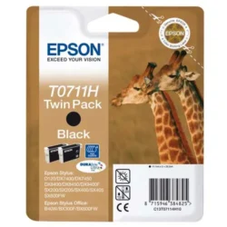 EPSON Cartouche Jet d'Encre DURABrite Ultra Double pack Noir (HC) ''Girafe'' (T0711H) - C13T07114H10