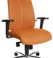 Topstar Fauteuil de direction "High Sit up", orange, incl. accoudoirs A1 fixes