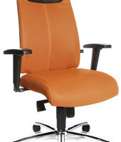 Topstar Fauteuil de direction "High Sit up", orange, incl. accoudoirs A1 fixes