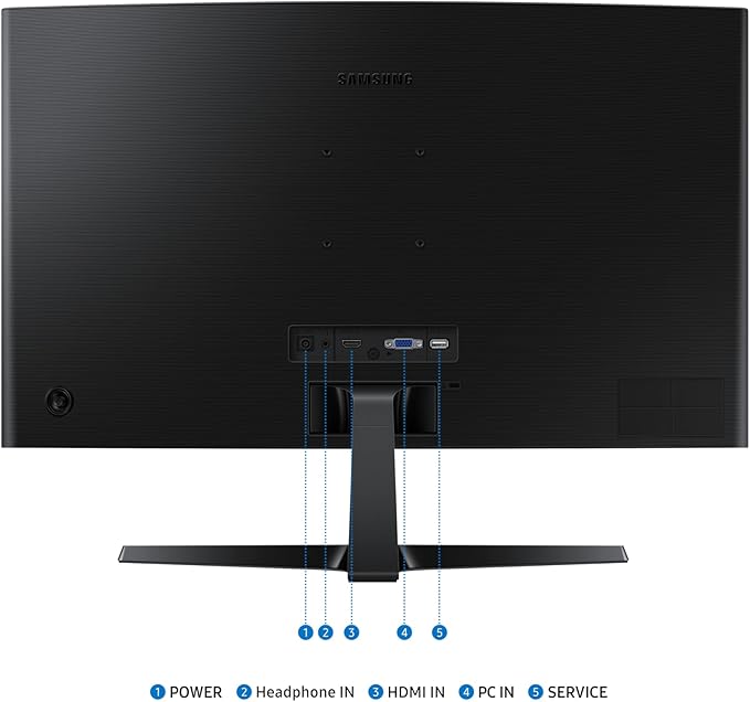 Ecran PC Samsung S27D366GAU - S36GD Series - écran LED - incurvé - 27" - 1920 x 1080 Full HD (1080p) @ 100 Hz - VA - 250 cd/m² - 3000:1 - 4 ms - HDMI, VGA - noir – Image 4