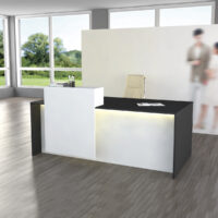 Comptoir d'accueil Palermo, blanc/ antracite