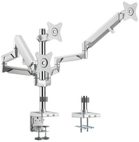 LogiLink Bras support pour trois écrans, aluminium, argent