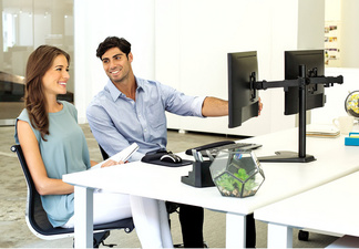 Fellowes Support à deux bras pour écran TFT/LCD Seasa – Image 2