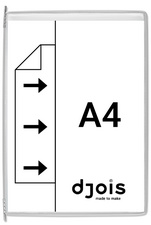 djois by tarifold Poche à pivot, A4, gris