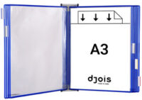 djois by tarifold Kit mural métal, A3, équipé