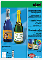 sigel Etiquette pour bouteilles, 80 x 120 mm, 85 g/m2