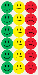 sigel Pastille de présentation Smiley, papier, assorti