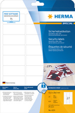 HERMA Etiquette de sécurité SPECIAL, 63,5 x 29,6 mm, blanc