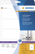 HERMA Etiquette dos de classeur SPECIAL, 192 x 61 mm, blanc