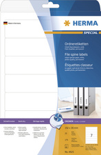 HERMA Etiquette dos de classeur SPECIAL, 192 x 38 mm, blanc