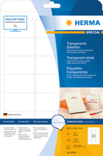 HERMA Etiquette à jet d'encre, 210 x 297 mm, transparent