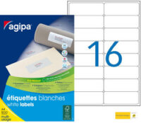 agipa Etiquette universelle, 99,1 x 33,9 mm, blanc