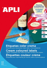 APLI Etiquette universelle ovale, 63,5 x 42,3 mm, crème
