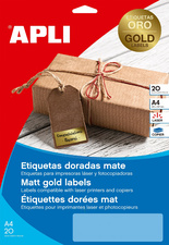 APLI Etiquette, métallisé, 63,5 x 29,6 mm, or