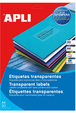 APLI Etiquettes adresse transparentes, 99,1 x 67,7 mm