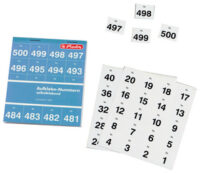 herlitz Numéro autocollant, adhésif, numéroté 1-500