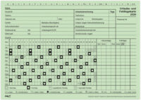 RNK Verlag Urlaubs- und Fehltagekarte 2026, DIN A5 quer