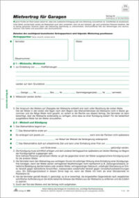 RNK Verlag Vordruck "Mietvertrag für Garagen, DIN A4