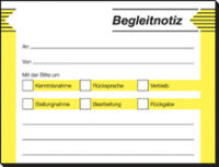 sigel Haftformular "Begleitnotiz", 100 x 75 mm, 50 Blatt