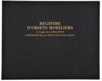 EXACOMPTA Registre "Objets mobiliers pour les  garagistes