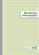 EXACOMPTA Manifold "Bordereau intervention", dupli