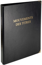 EXACOMPTA Reliure "Mouvements des titres",classeur 4 anneaux
