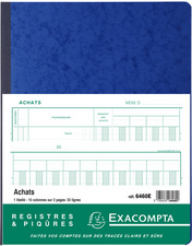 EXACOMPTA Piqûre comptable "Achats", 320 x 250 mm, 80 pages