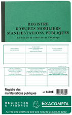 EXACOMPTA Piqûre "Registre d'Objets Mobiliers", 320 x 195 mm