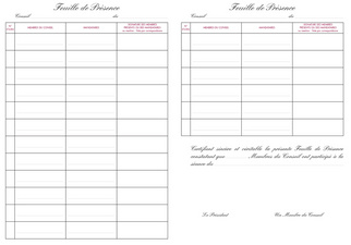 ELVE Registre "Présence au conseil", 104 pages, 297 x 210 mm – Image 2