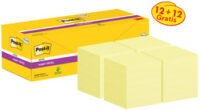 Post-it Bloc-note super sticky notes, 76 x 76 mm, 12+12